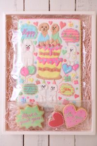 友達の誕生日プレゼントのかわいいアイシングクッキー